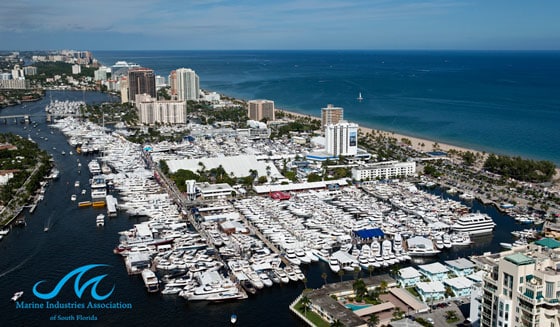Aerial view of the Ft. Lauderdale International Boat Show